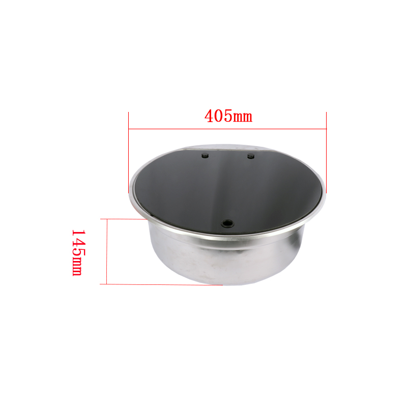 HWHongRV round camper rvs kitchen kit Stainless Steel Sink campervan tempered glass lid sink, with foldable rotating faucet