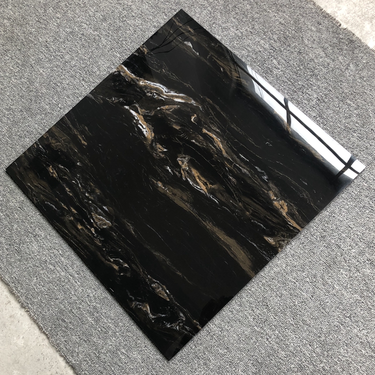 Glazed Black Highlighter Tiles for Kitchen and Bathroom Walls 300x300 Porcelain Z Black