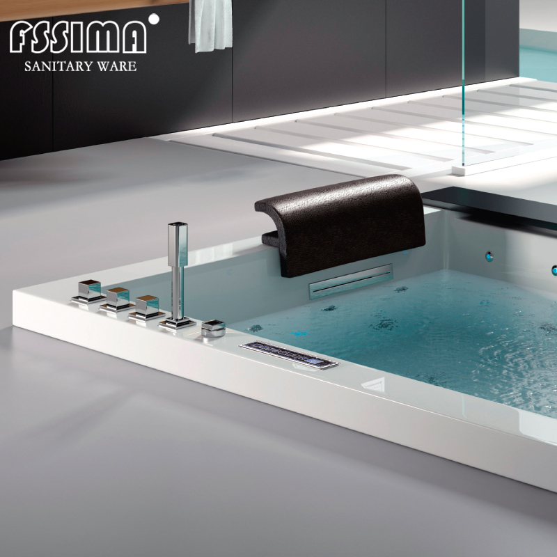72 Inch Waterfall Whirlpool Bathtub Hot Tub Jacuzzi Lazy Spa
