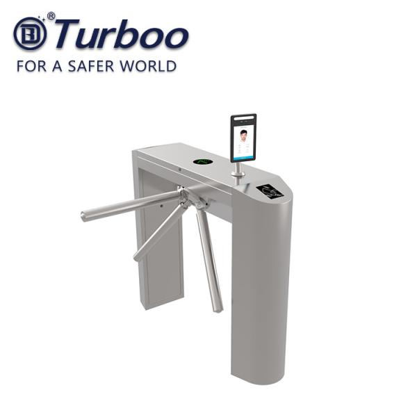 Semi Automatic Tripod Turnstile 304 Stainless Steel Integrated With RFID Card
