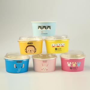 Quality Customization Paper Bowl 350cc Biodegradable Personalized Paper Ice Cream Bowls wholesale