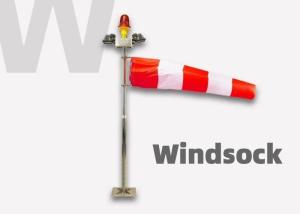 Quality IP67 Solar Powered Windsock For Wind Direction Airport Obstruction Light wholesale
