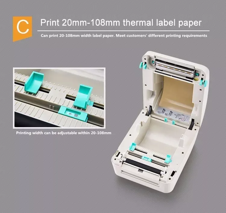 XP460B Express Waybill 100MM Thermal Barcode Self Adhesive Label Printer
