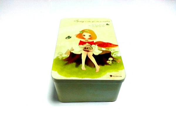 Seamless Colored Tin Candy Containers Metal Square Box For Cake , 0.23mm