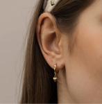 Versatile Gold Heart Drop Earrings