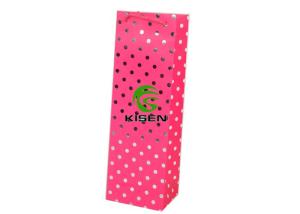 Quality Colored Wine Bottle Paper Bags Ivory Board Personalized Paper Wine Bags wholesale