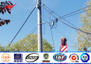 Quality 14.5m Overall Height Tapered Steel Utility Pole With 3mm Thickness 1250kg Load wholesale