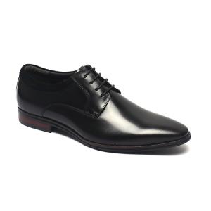 Quality Fashionable Black Lace Up Mens Leather Dress Shoes wholesale