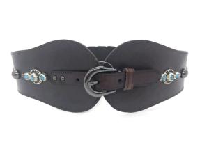 Quality Women Genuine Leather Pin Buckle Retro Elastic Belts For Dresses / Wide Cinch Belt wholesale