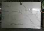 QS107 Polished White Slab Artificial Calacatta Quartz Stone for Vanity
