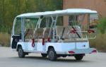 White Convertible 14 Seater Vintage Cart Sightseeing Bus Three Rows Of Seats 11