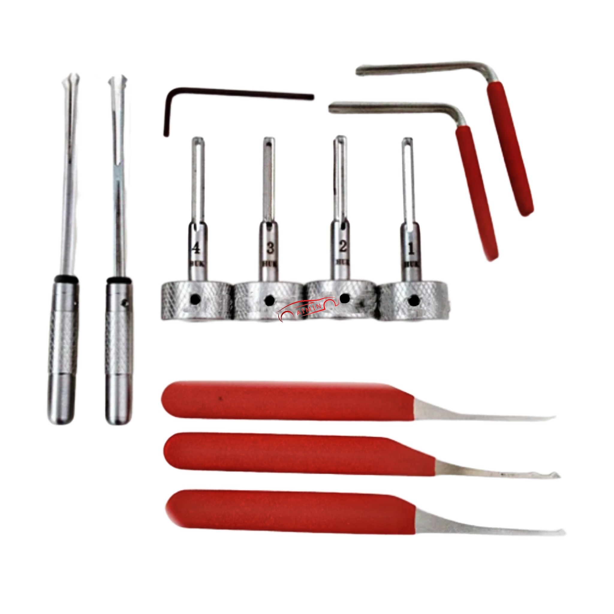 Stainless Steel Locksmith Pick Tools for Strongbox Safe Unlocking Set