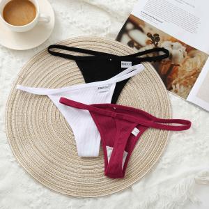 Quality Breathable Sexy Cotton Undies 50kg 60kg Sexy T Pants Women Lady Thongs wholesale