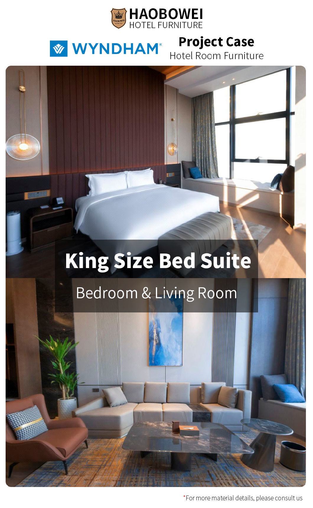 Furniture Foshan Double Bedroom Set Headboard Business Resort Custom Five Star Hotel