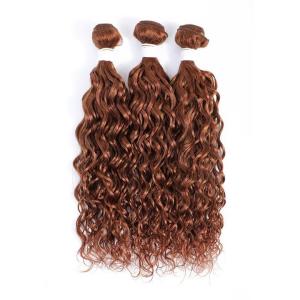 Quality #30 Medium Auburn Water Wave Remy Human Hair Bundles Sew In Weave Bundles Brazilian Bundle Deals wholesale
