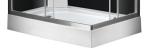 Square Bathroom Shower Cabins black Acrylic ABS Trays chrome Painted 120*80