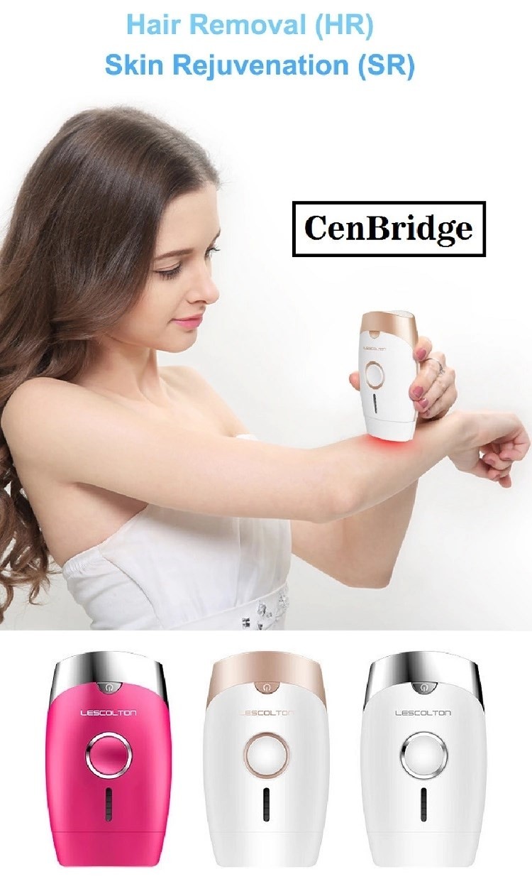 Gold White Whole Body Ergonomic Head 2.6A IPL Laser Epilator