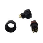 PA66 Gold Plated 6Pin Circular IP67 Waterproof Connectors Female Cable M13