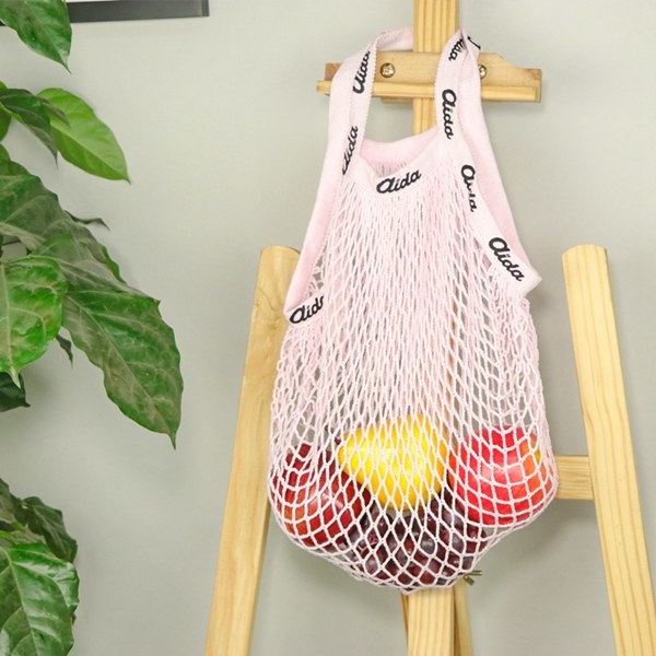 Shoulder Cotton Mesh Bag Wear Resistant Washable Convenient Multi Color Optional