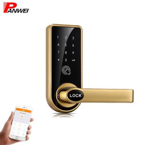 China LCD Screen Fingerprint Scanner Door Lock Aluminum Alloy Electric Glass Doors on sale