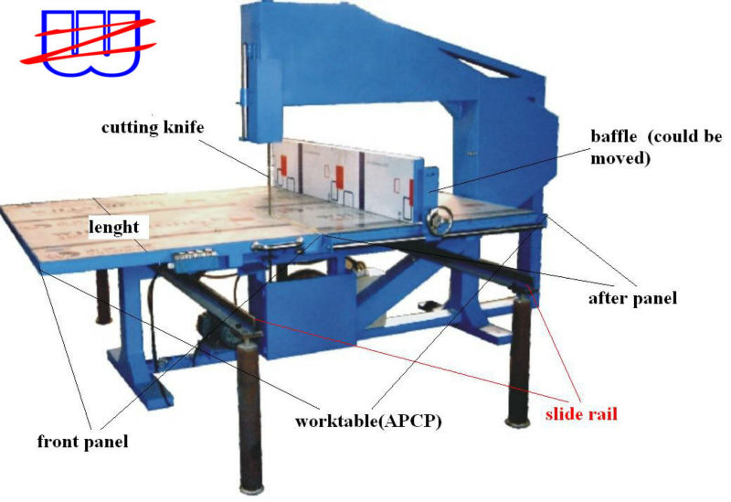 Sponge EPE Eva Foam Sheet Vertical Blade Cutting Machine with and 380 AC