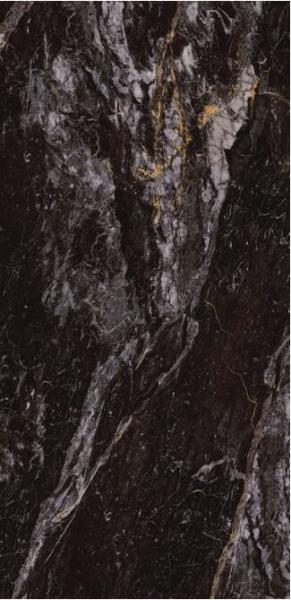 Foshan Large Polished Black Marblelook Porcelain Tile Slim Slab Thin Porcelain