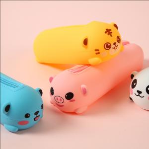 Quality Pig Silicone Cartoon Pencil Box For Boys And Girls Stationery Case Pencil Pouch Makeup Bag School Supplies For Kids wholesale