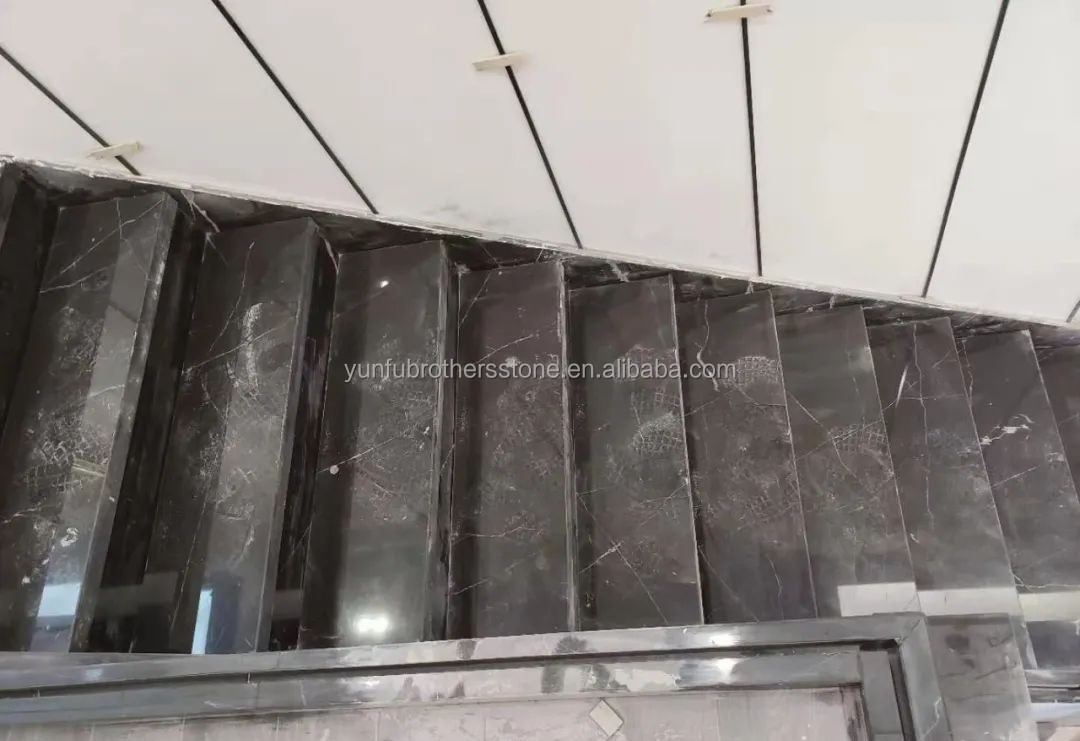 Natural Stone Big Slab Cut-to-Size Honed Stone Slab Modern Marble Stairs for Indoor Villa