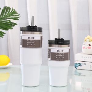 Quality White Color Stainless Steel Vacuum Insulated Tumbler Coffee Thermos With Lid wholesale