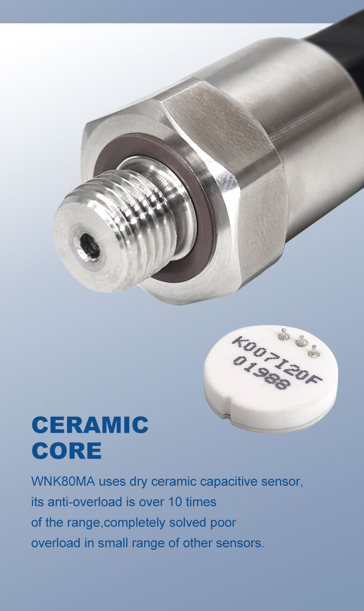 304SS 316L Material 4-20mA I2C Water Pressure Sensor For Liquid Gas Steam