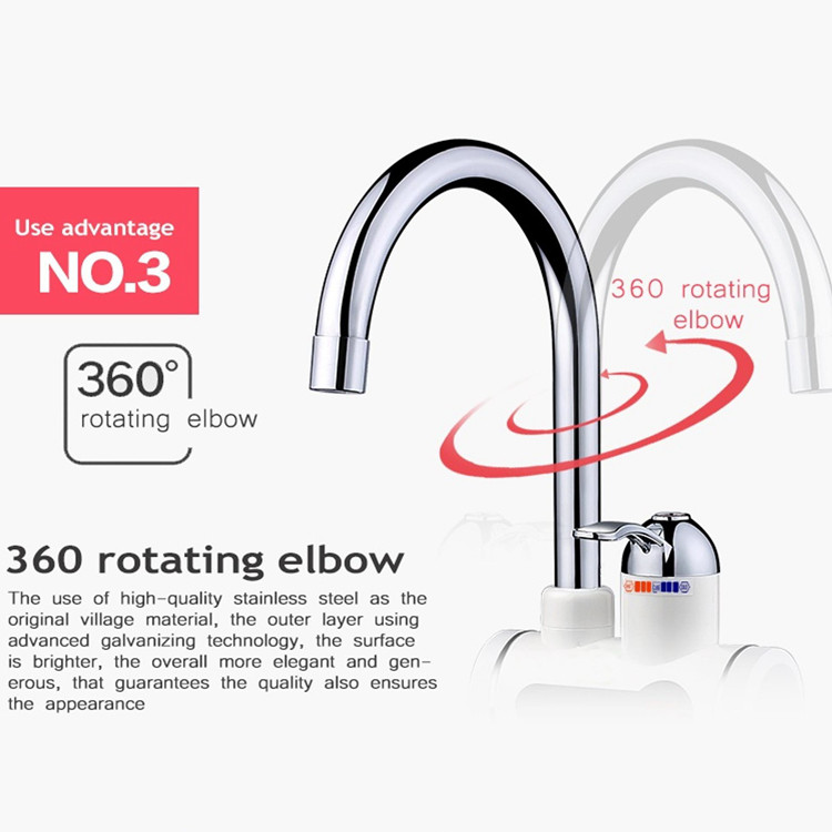 Wall Mounted Dual Use Electric Instant Water Heating Tap 0.04-0.5MPA Lower Inlet