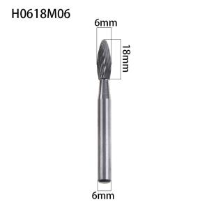 Quality H Shape 6mm Flame Carbide Burr / Die Grinder Bits For Aluminum Full Size wholesale