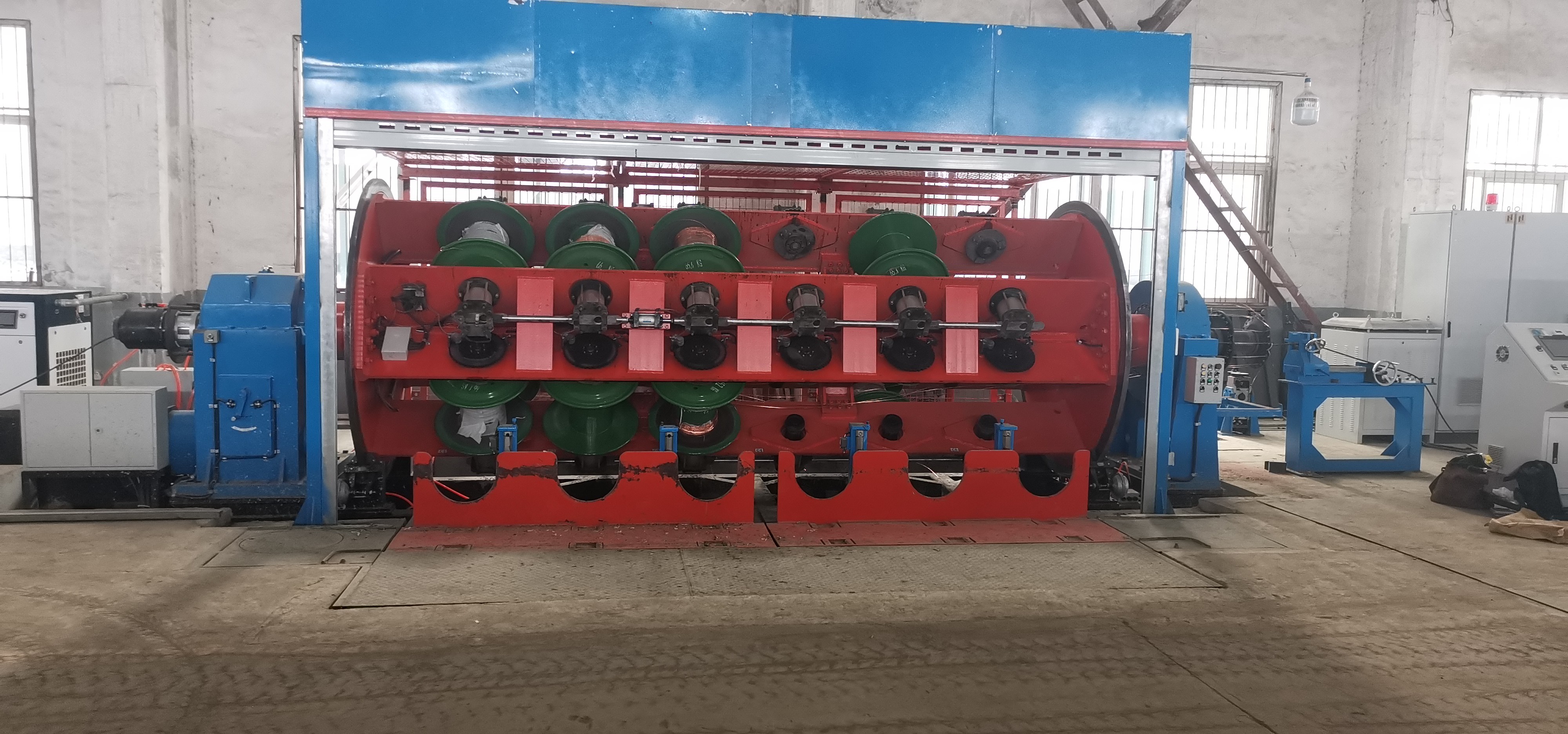 Wire And Cable Floor Loading Rigid Stranding Lines With 710mm Bobbin Hopda Rigid Strander