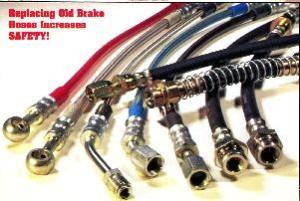 Quality 1/8 SIZE 3.2*7.5 Motorcycle Racing Colored /PTFE Steel Braided Brake Line Hose Kits wholesale