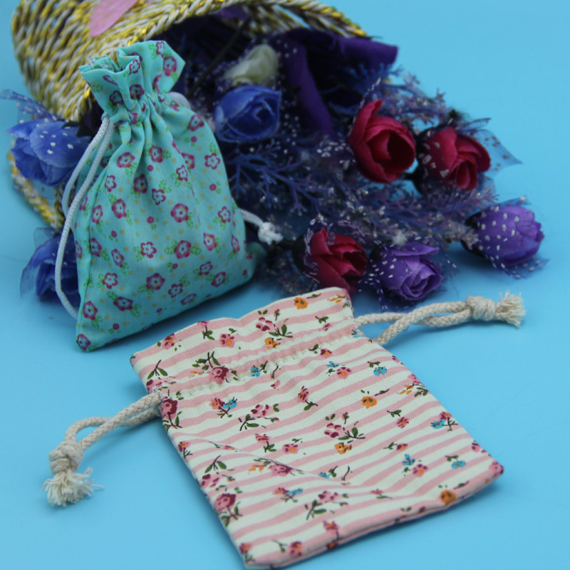 8x12cm Pantone Color Drawstring Cotton Headphone Pouch
