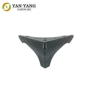 Quality Furniture Hardware Black Striped cabinet feet Iron Furniture Support Feet wholesale