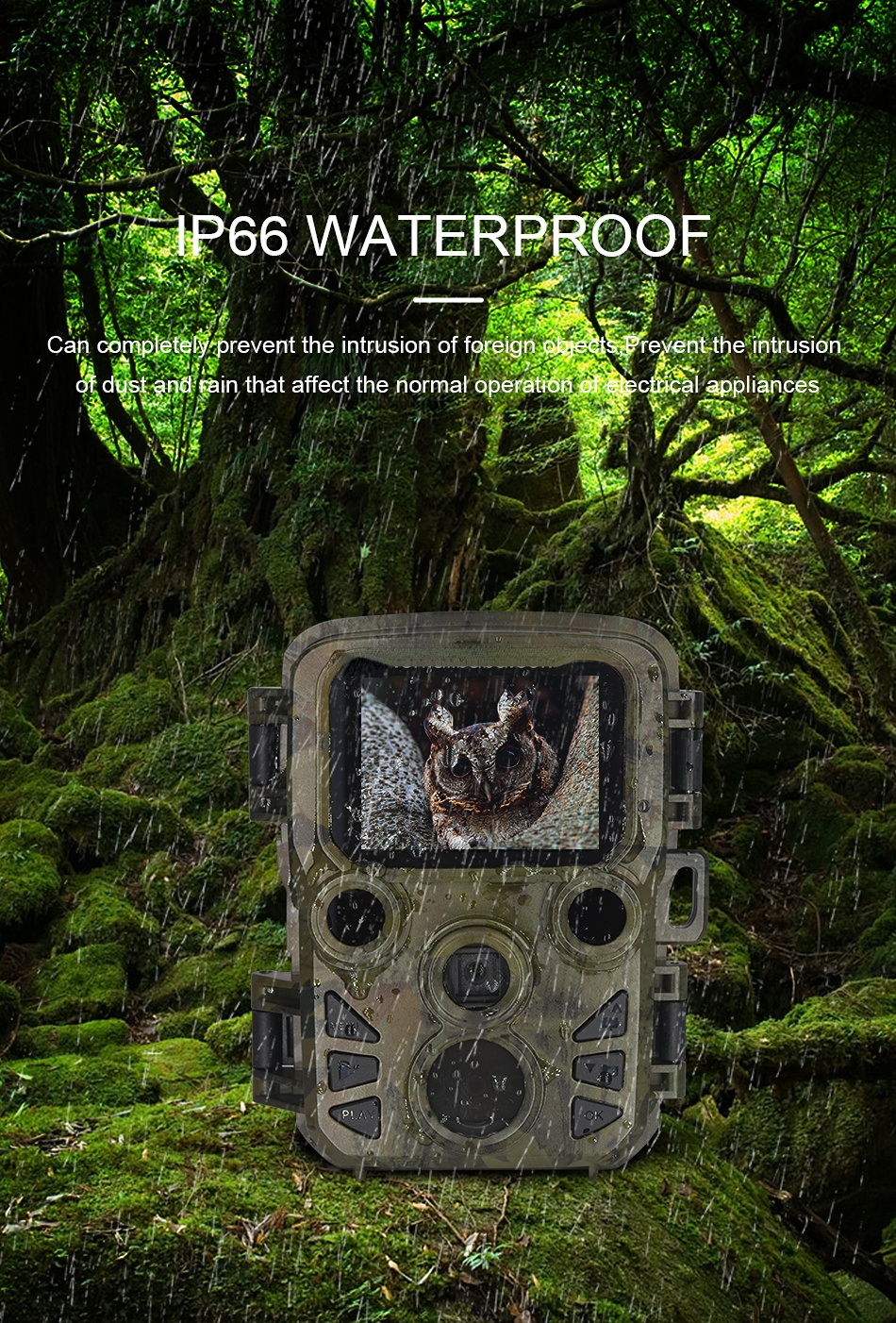 H5812 Outdoor Garden Wildlife Camera Trail Camera 30mp 0.2s Keep Time Trail Camera 512G TF Card