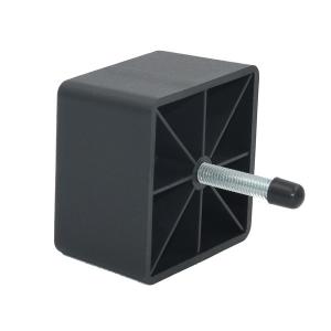 Quality 70MM Black Square Furniture Plastic Sofa Feet Replacement wholesale
