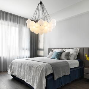 Quality Nordic Gold Black Bubble Chandelier Frosted Glass Ball Chandelier(WH-MI-284) wholesale