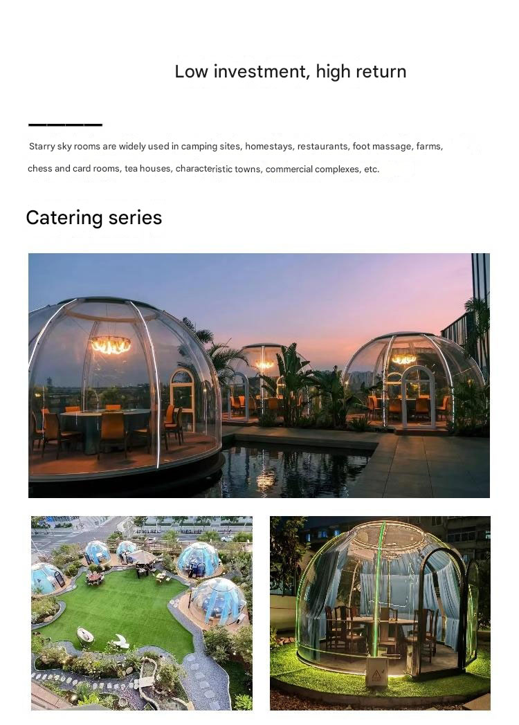 Unforgettable Outdoor Experience Transparent PC Hotel Room at Scenic Area Homestay