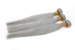 8-24 Inches Stock hot selling grey color hair weft 100% brazilian virgin human