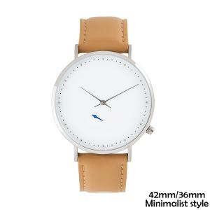 Quality 42mm Waterproof Leather Wrist Watch , Gold Simple Leather Watch wholesale