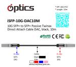 SFP-10G-DAC10M 10G SFP+ to SFP+ DAC(Direct Attach Cable) Cables (Passive) 10M