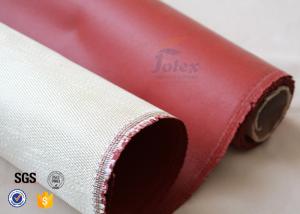 Quality 800℃ 0.8mm Red Silicone Coated High Silica Fabric For Heat Insulation wholesale