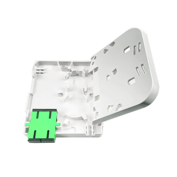 2 Cores SC APC Plastic Fiber Optic Face Plate Socket Panel for Indoor in FTTH Network
