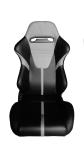 Customized Fashionable Sport Racing Seats With Gray / Black Pvc Leather