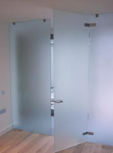 Quality Customized Frosted Tempered Glass Door For Meeting Room High Strength wholesale