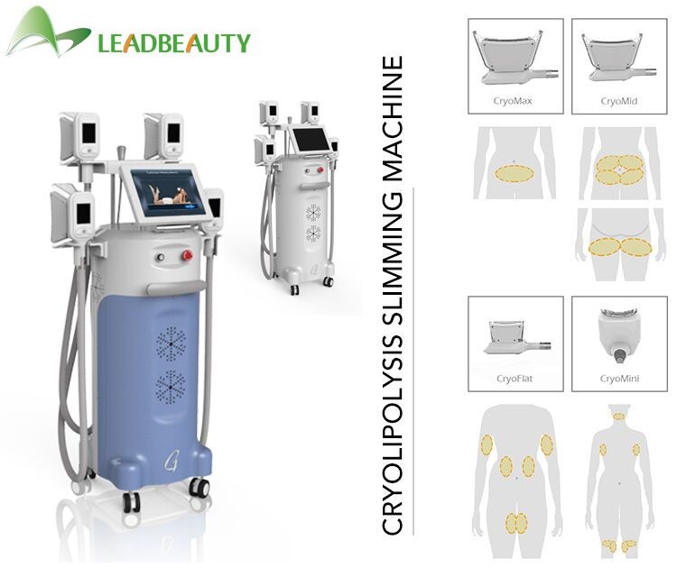 Medical 4 Handpiece Cryolipolysis Cryotherapy weight loss Cool Tech Cell Slimming Machine Price Fat Freezing Machine CE
