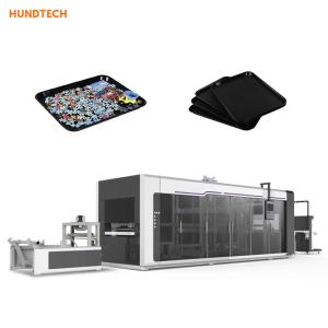 Quality Multistation PET Tray Forming Machine 3 Stations Hole Punching wholesale