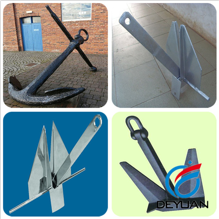 Stainless Steel Plough Anchor , Steel Plate Welded Delta Flipper Anchor